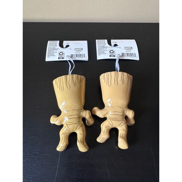 (2) Hallmark Guardians of the Galaxy Marvel Baby Groot 4" Christmas Ornaments - Picture 4 of 7